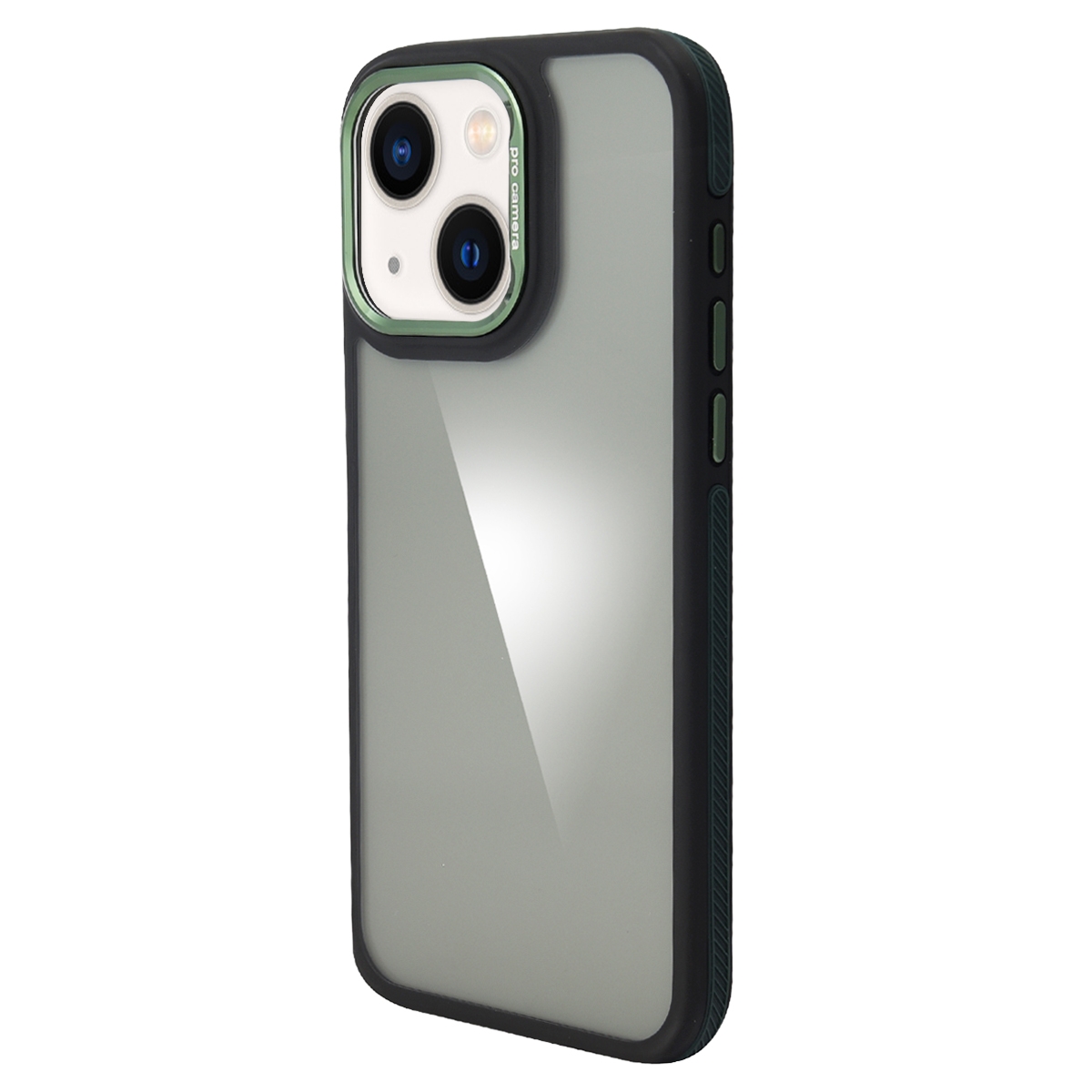 For iPhone 14 Plus Gold Shield 3 in 1 Phone Case(Green) - Shopkiz.com