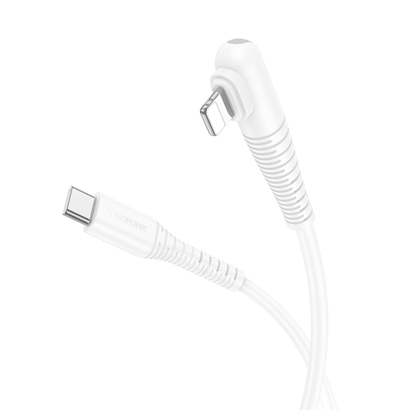 Borofone BX105 27W USB-C / Type-C to 8 Pin Fast Charge Data Cable, Length:1m(White) - Shopkiz.com