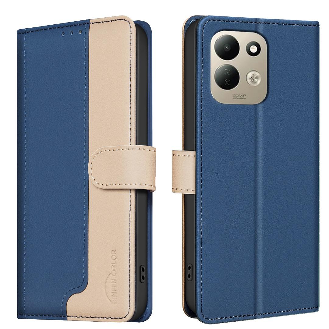 For Redmi 17 4G / 5G Global 170mm Color Matching RFID Anti-theft Leather Phone Case(Blue) - Shopkiz.com
