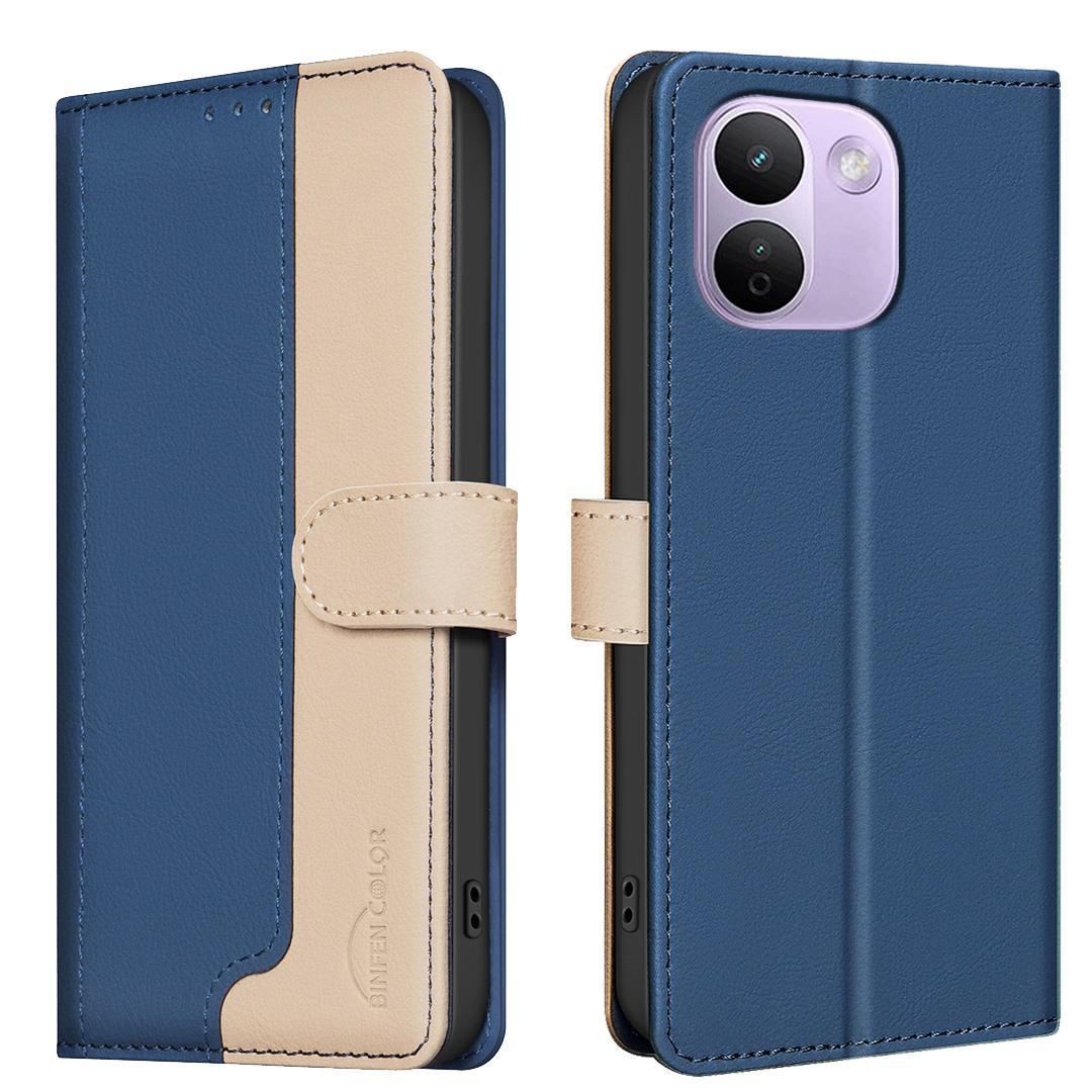 For Redmi Note 17 Pro+ 5G Global 163mm Color Matching RFID Anti-theft Leather Phone Case(Blue) - Shopkiz.com