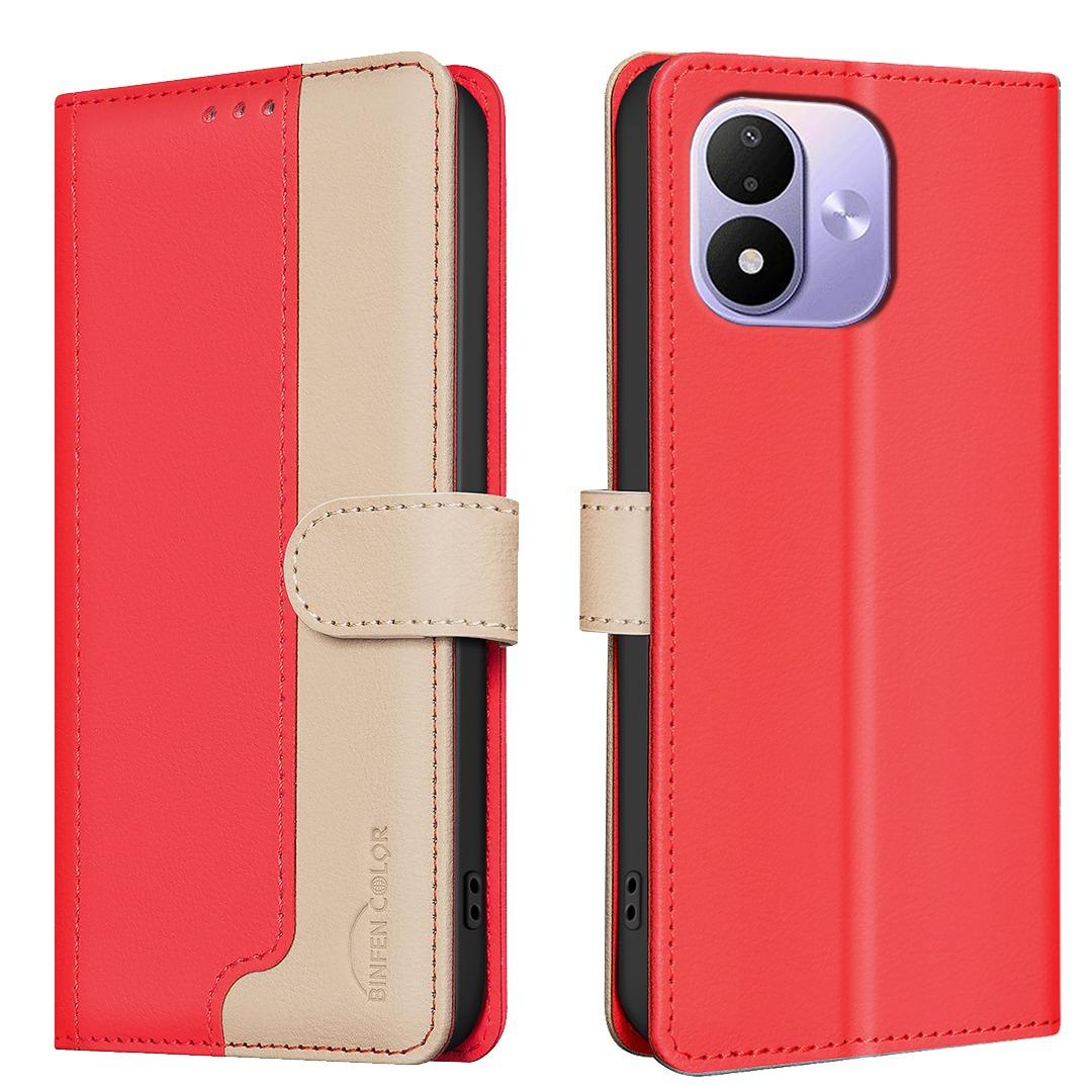 For Redmi Note 17 4G Global 171mm Color Matching RFID Anti-theft Leather Phone Case(Red) - Shopkiz.com