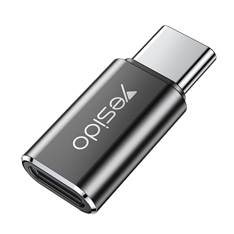 Yesido GS22 USB-C / Type-C to 8 Pin OTG Adapter(Black) - Shopkiz.com