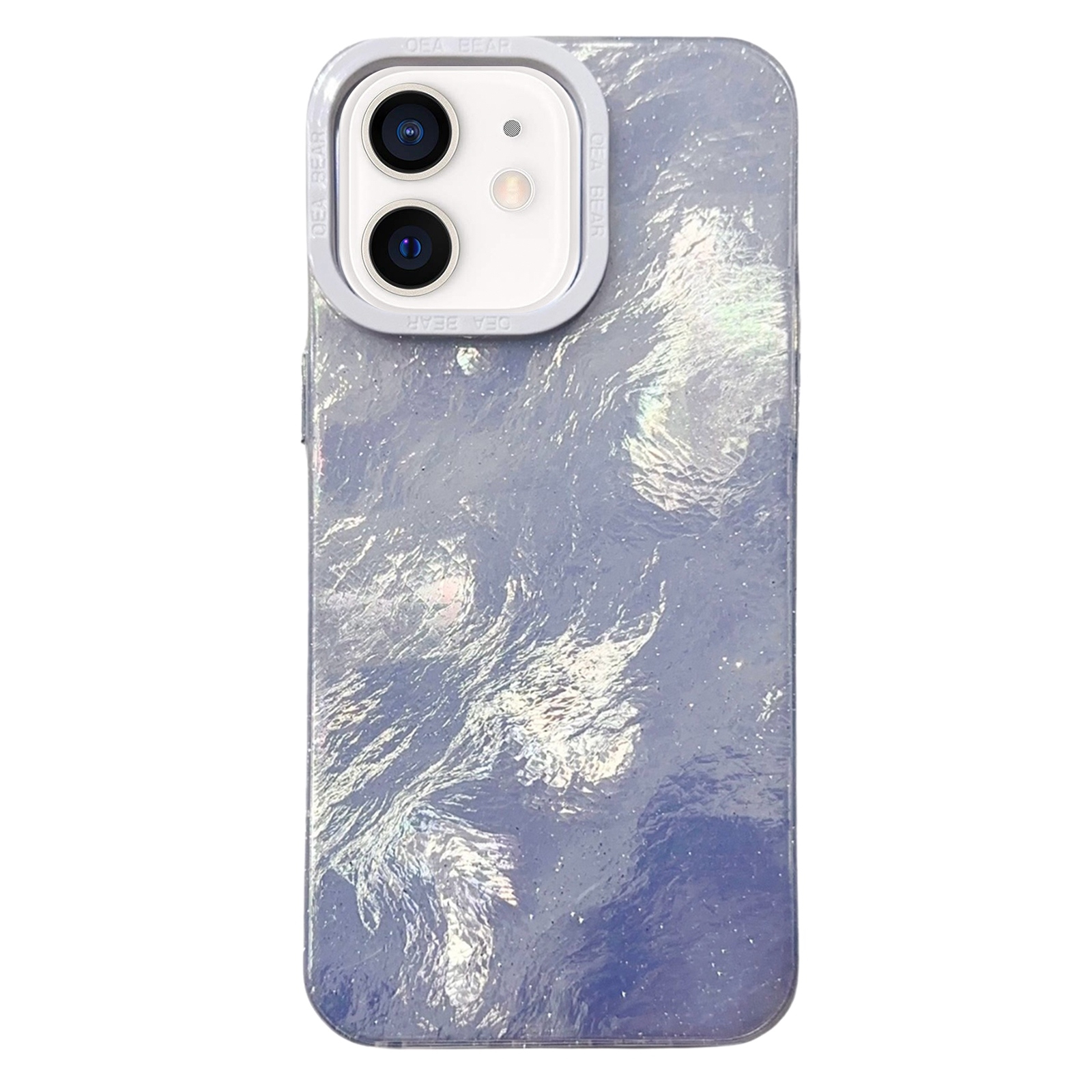 For iPhone 11 Tinfoil Texture Colorful Lens Frame IMD Acrylic Phone Case(Silver) - Shopkiz.com