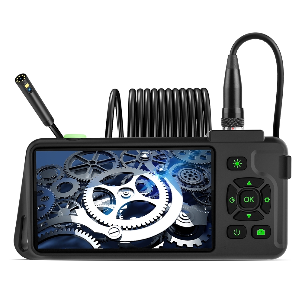 T22 4.5 inch IPS Color Screen 7.9mm Dual Camera Hard Cable Industrial Endoscope, Length:5m(Black Orange) - Shopkiz.com