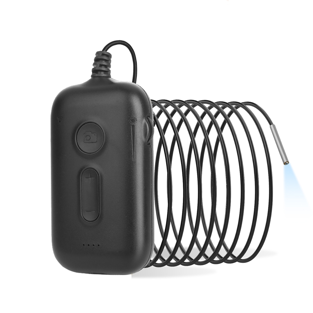 Y15 3.9mm Single Camera WiFi Connected Hard Cable HD Industrial Endoscope, Length:5m(Black) - Shopkiz.com