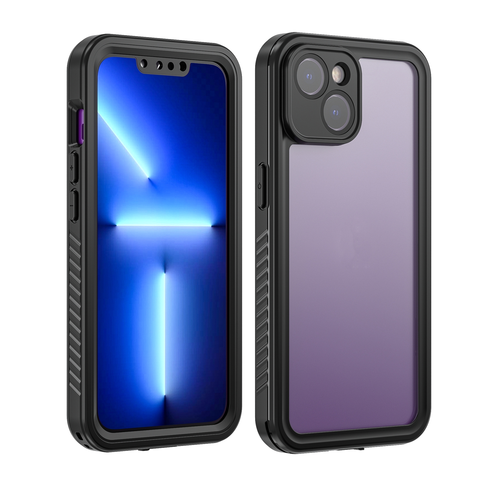 For iPhone 14 RedPepper Shockproof IP68 Waterproof PC + TPU Protective Case(Black) - Shopkiz.com