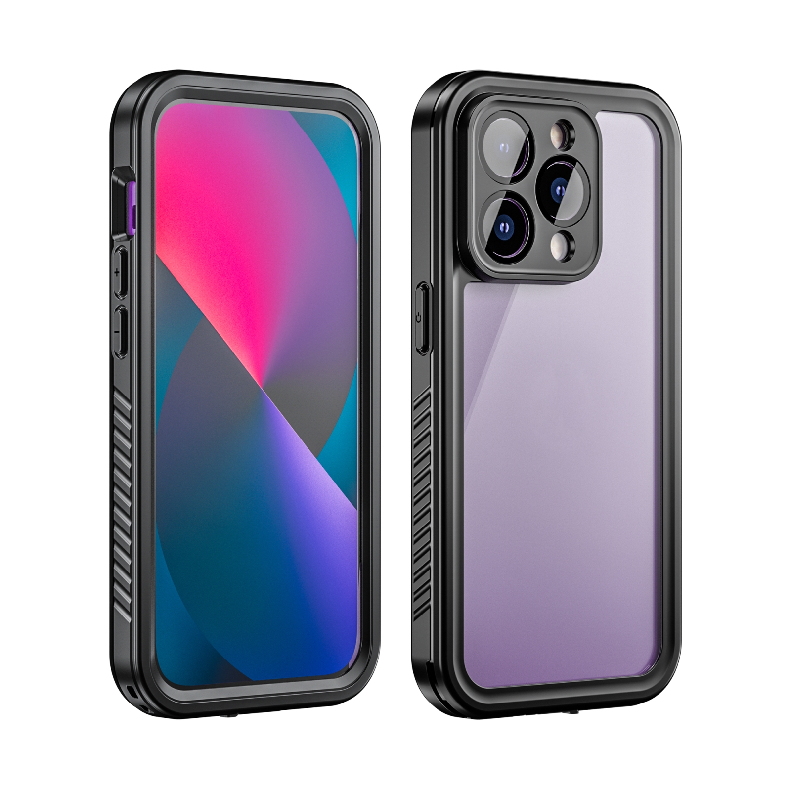 For iPhone 14 Pro RedPepper Shockproof IP68 Waterproof PC + TPU Protective Case(Black) - Shopkiz.com