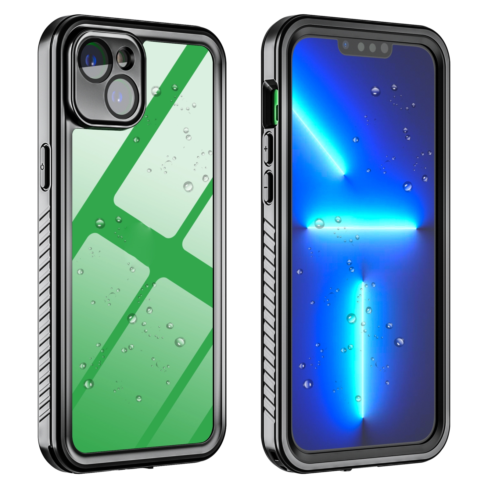For iPhone 14 Plus RedPepper Shockproof IP68 Waterproof PC + TPU Protective Case(Black) - Shopkiz.com