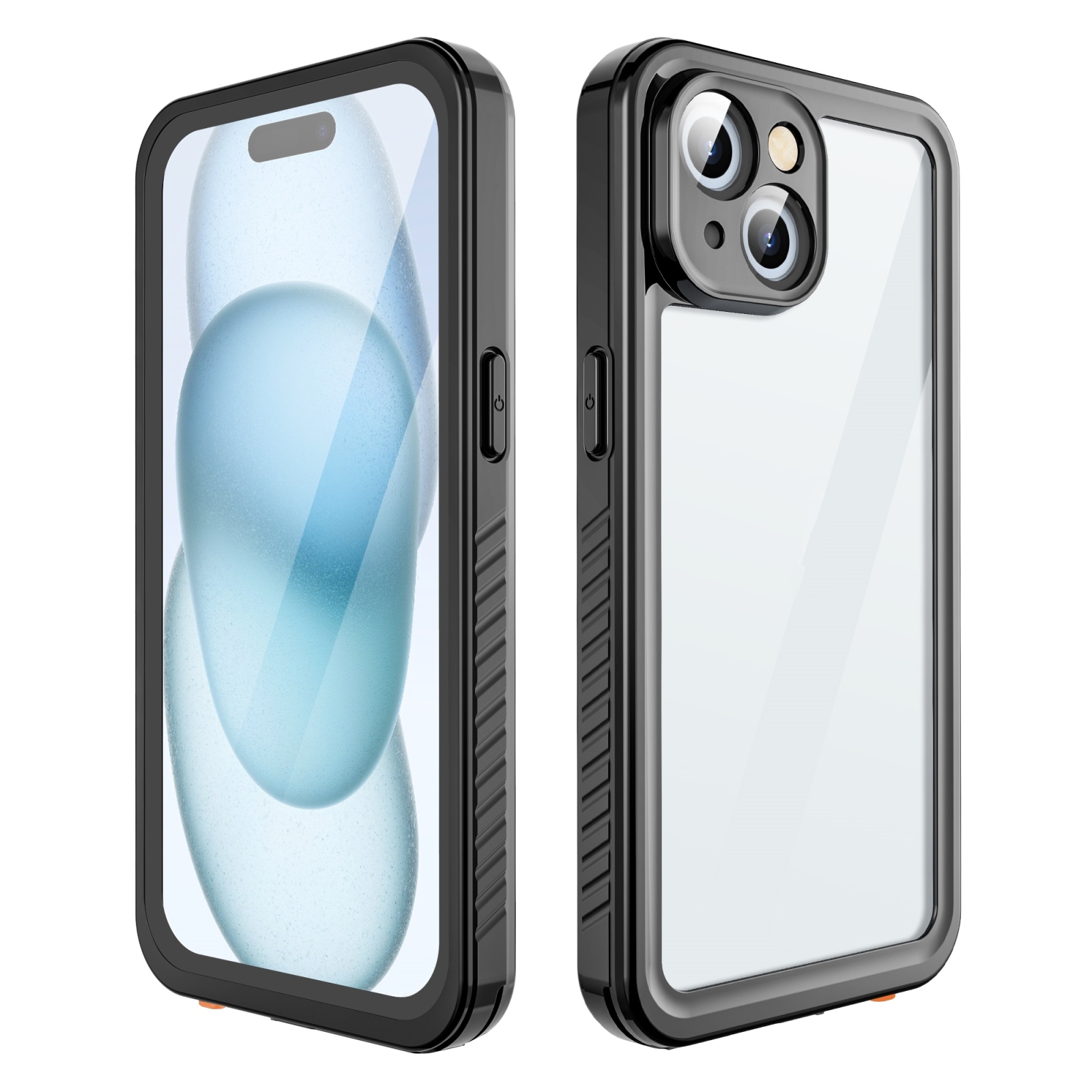 For iPhone 15 RedPepper Shockproof IP68 Waterproof PC + TPU Protective Case(Black) - Shopkiz.com