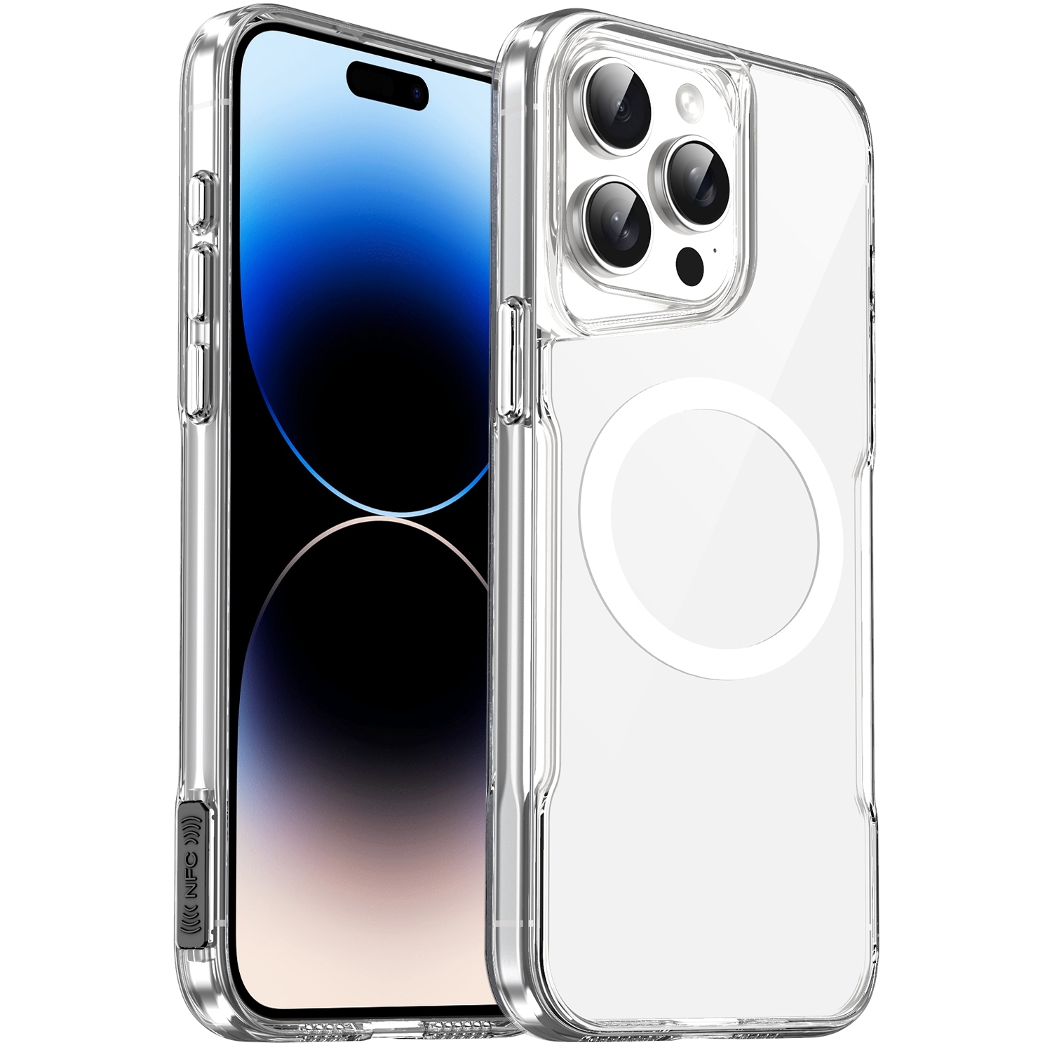 For iPhone 14 Pro Max MagSafe Acrylic + TPU Transparent Full Coverage Phone Case - Shopkiz.com