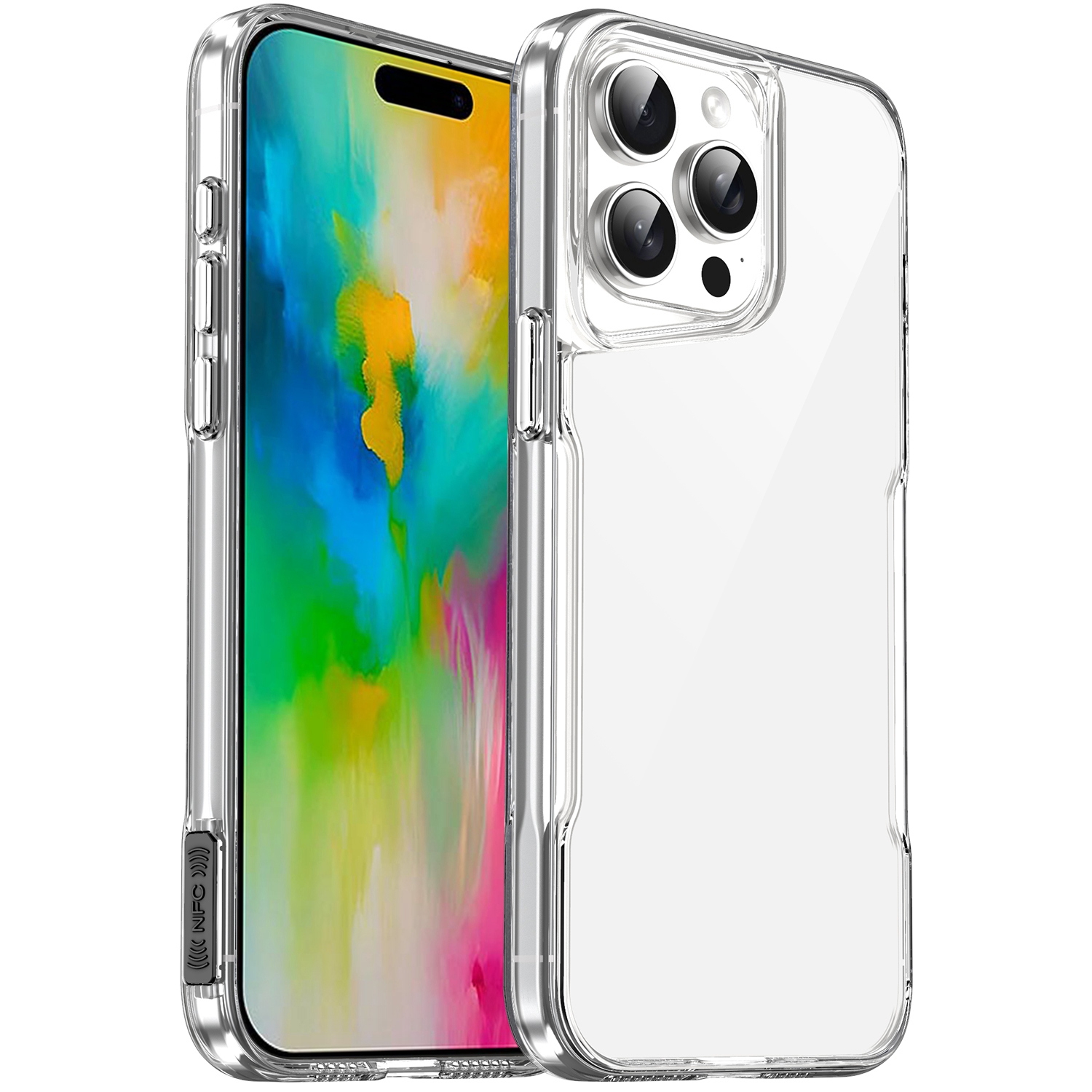 For iPhone 16 Pro Max Acrylic + TPU Transparent Full Coverage Phone Case - Shopkiz.com