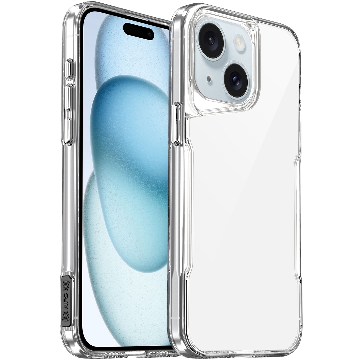 For iPhone 15 Acrylic + TPU Transparent Full Coverage Phone Case - Shopkiz.com