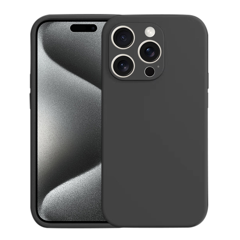 For iPhone 15 Pro Max Liquid Silicone MagSafe Phone Case(Black) - Shopkiz.com