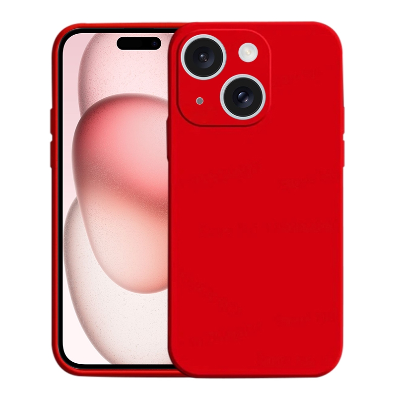 For iPhone 15 Liquid Silicone MagSafe Phone Case(Red) - Shopkiz.com