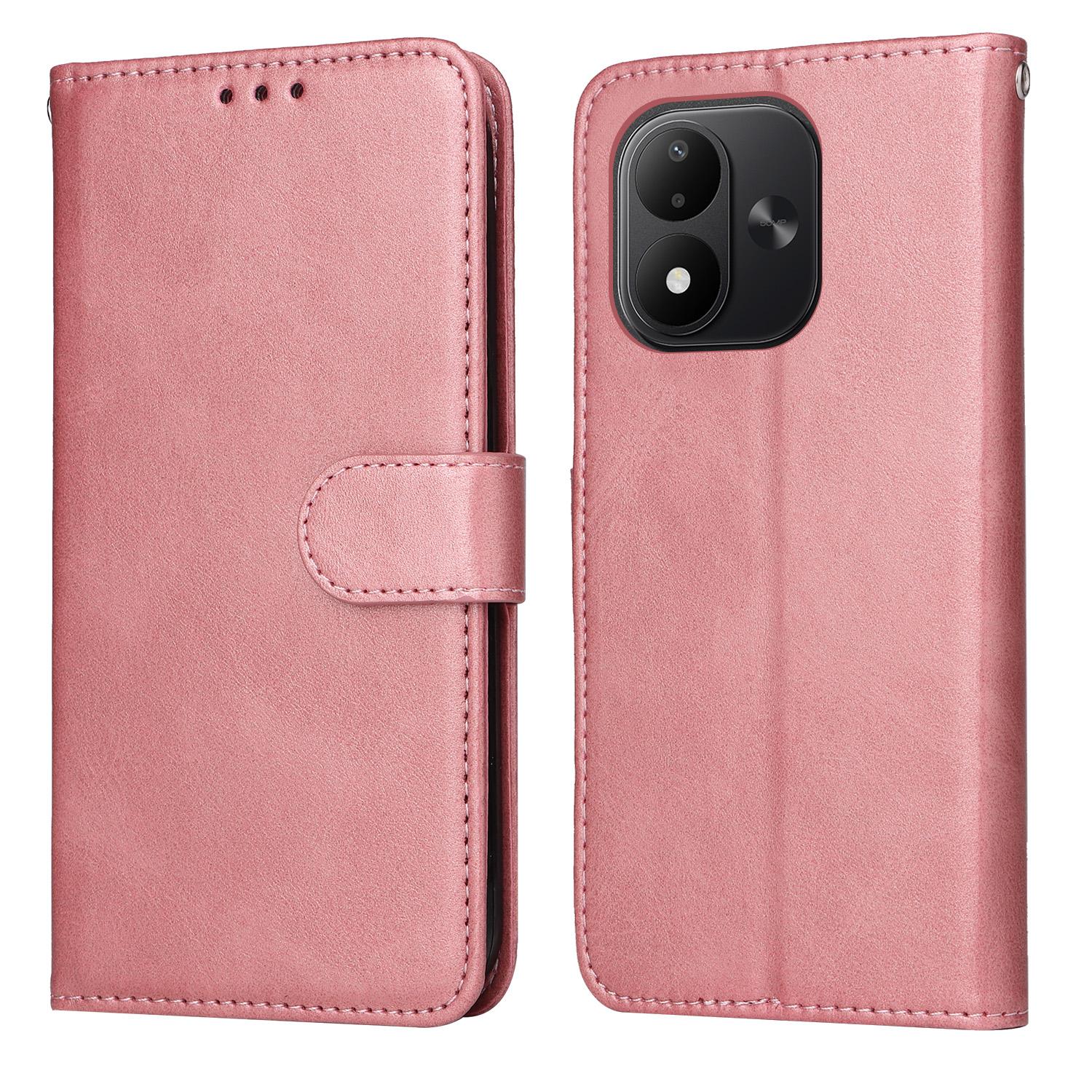 For Redmi Note 17 5G / 4G Global 171mm Classic Calf Texture Flip Leather Phone Case(Rose Gold) - Shopkiz.com