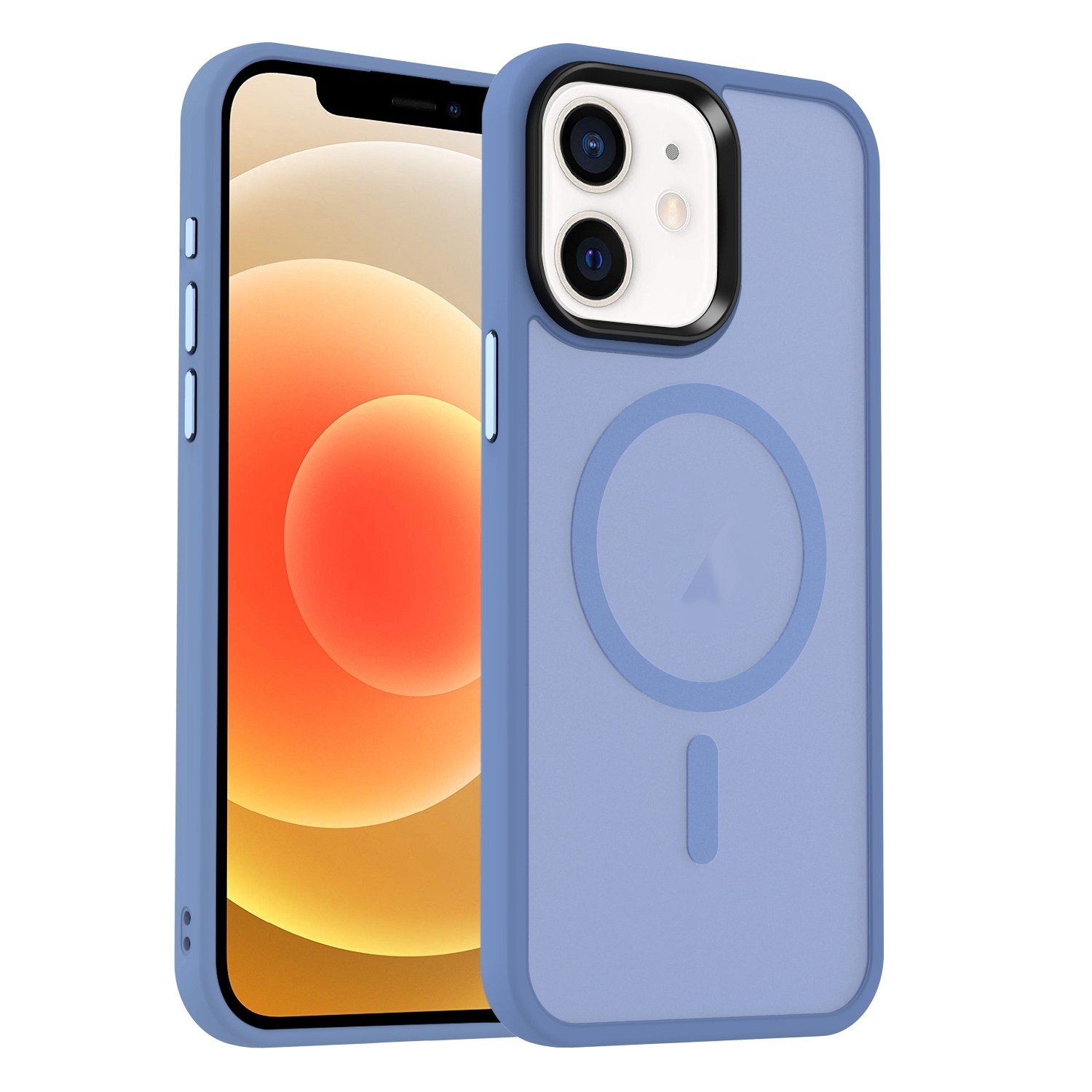 For iPhone 12 MagSafe Magnetic Skin Feel Frosted Phone Case(Light Blue) - Shopkiz.com
