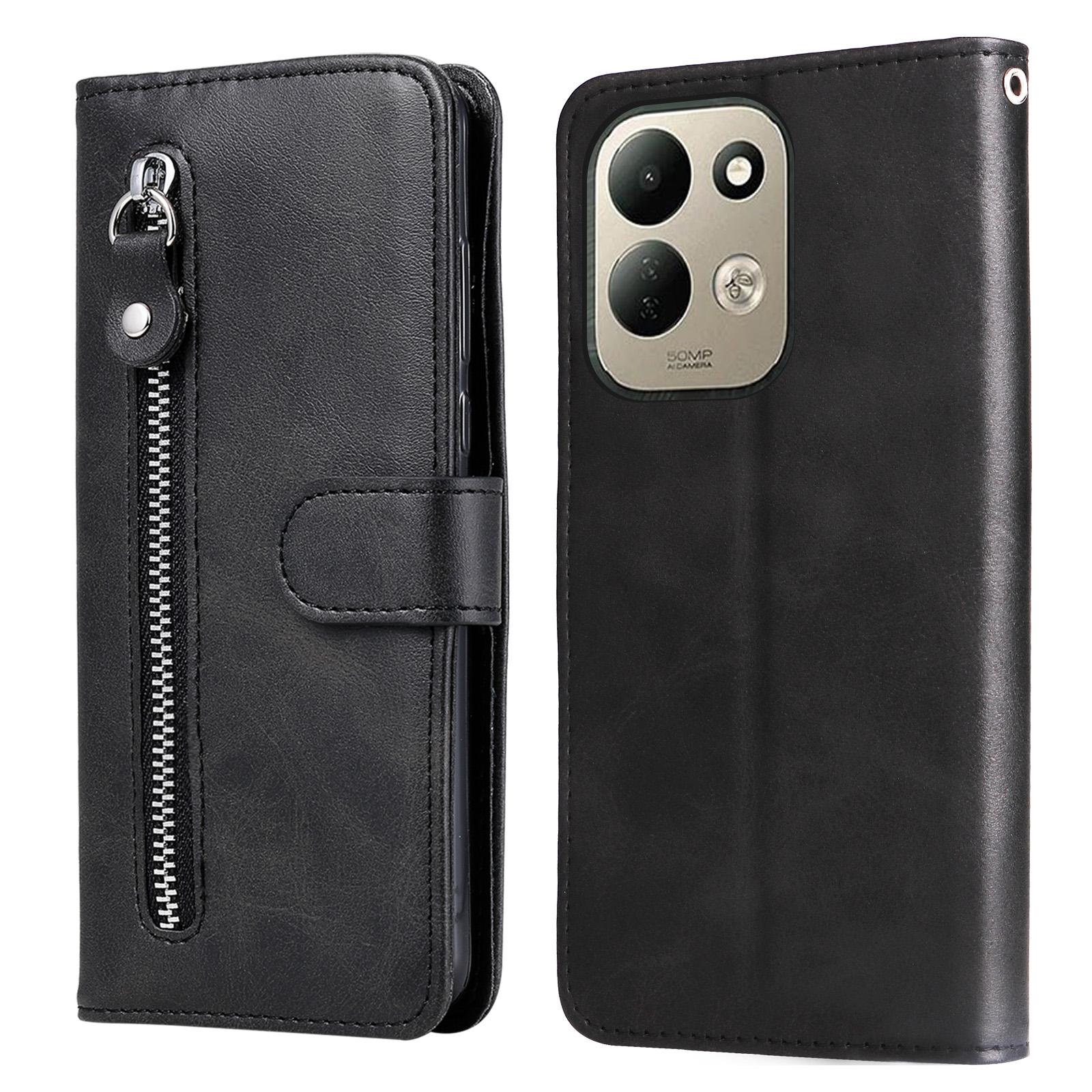 For Redmi 17 5G / 4G Global 170mm Fashion Calf Texture Zipper Leather Phone Case(Black) - Shopkiz.com