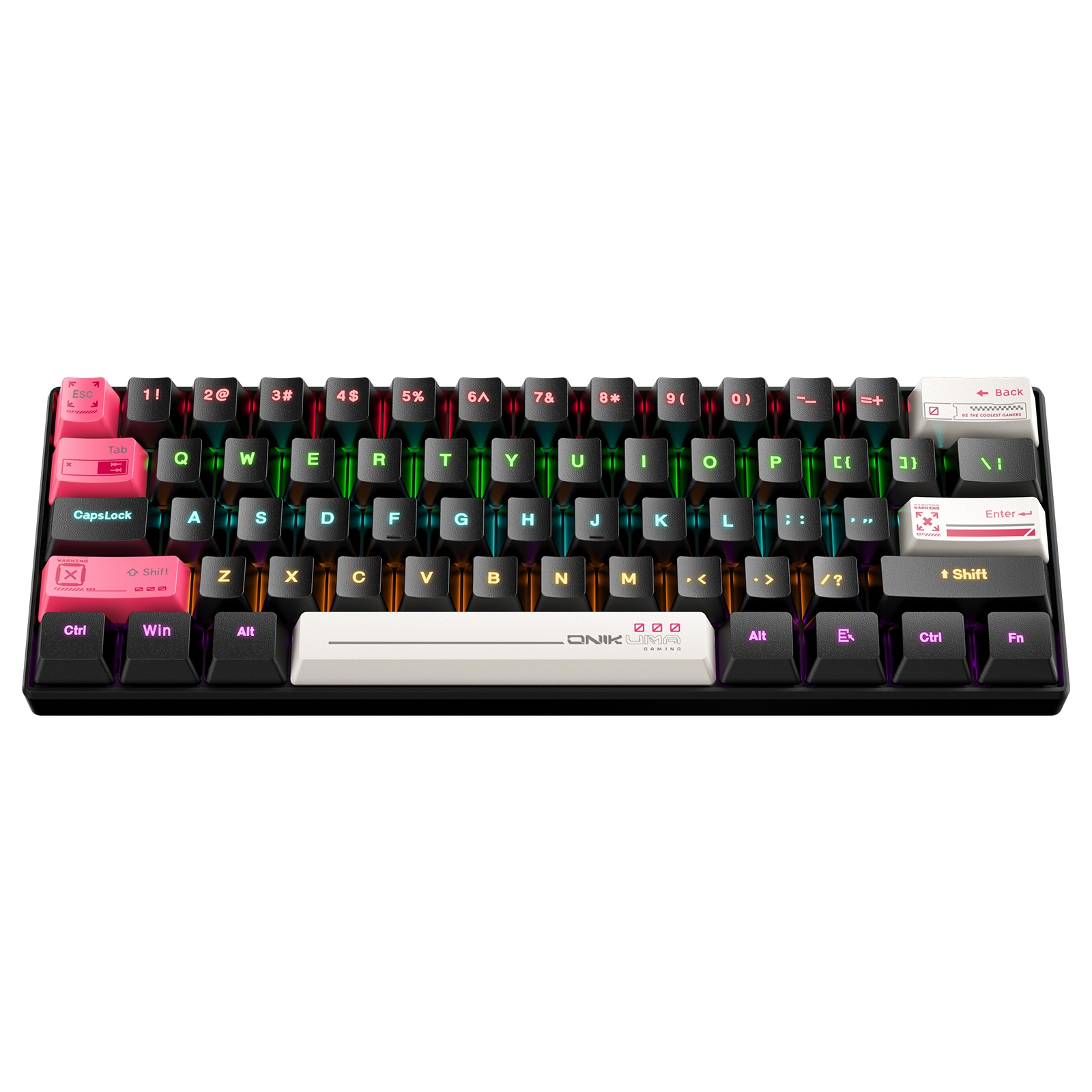 ONIKUMA G55 61 Keys RGB Colorful Lighting Wired Gaming Mechanical Keyboard(Black) - Shopkiz.com