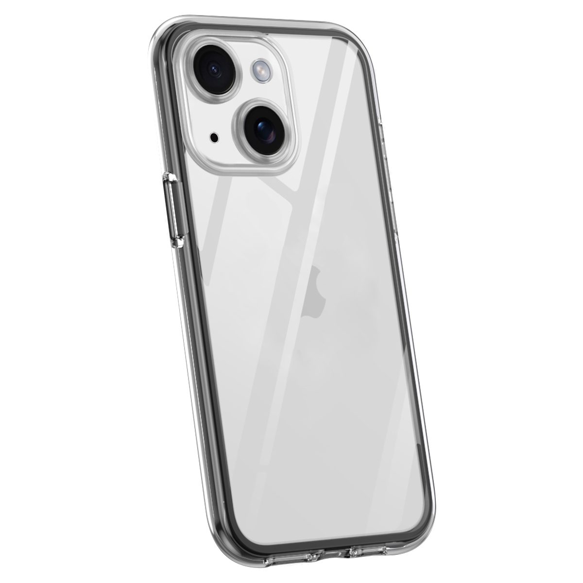 For iPhone 15 Plus Vacuum Airbag Y1 Series Transparent Shockproof Phone Case(Black) - Shopkiz.com