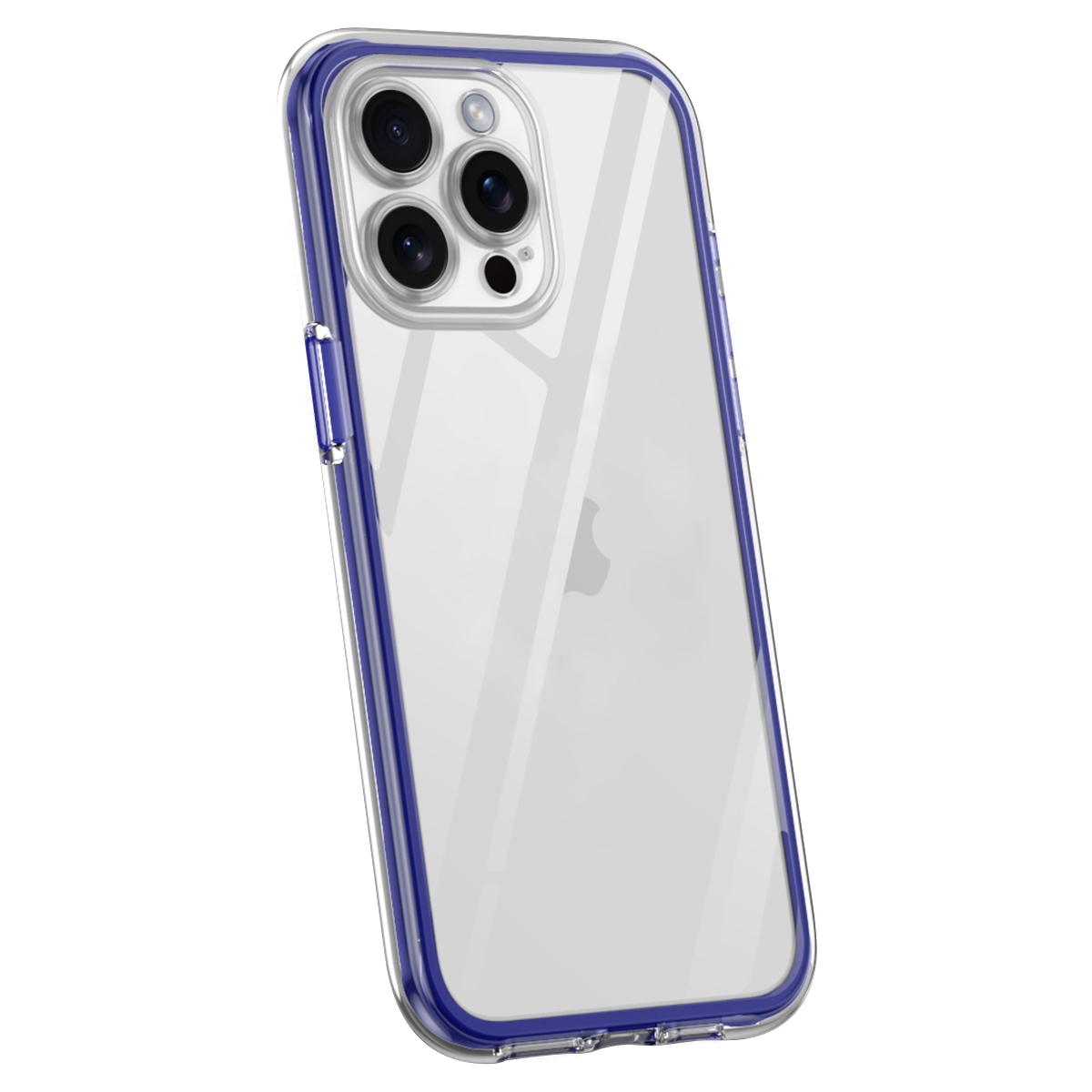 For iPhone 14 Pro Vacuum Airbag Y1 Series Transparent Shockproof Phone Case(Navy Blue) - Shopkiz.com