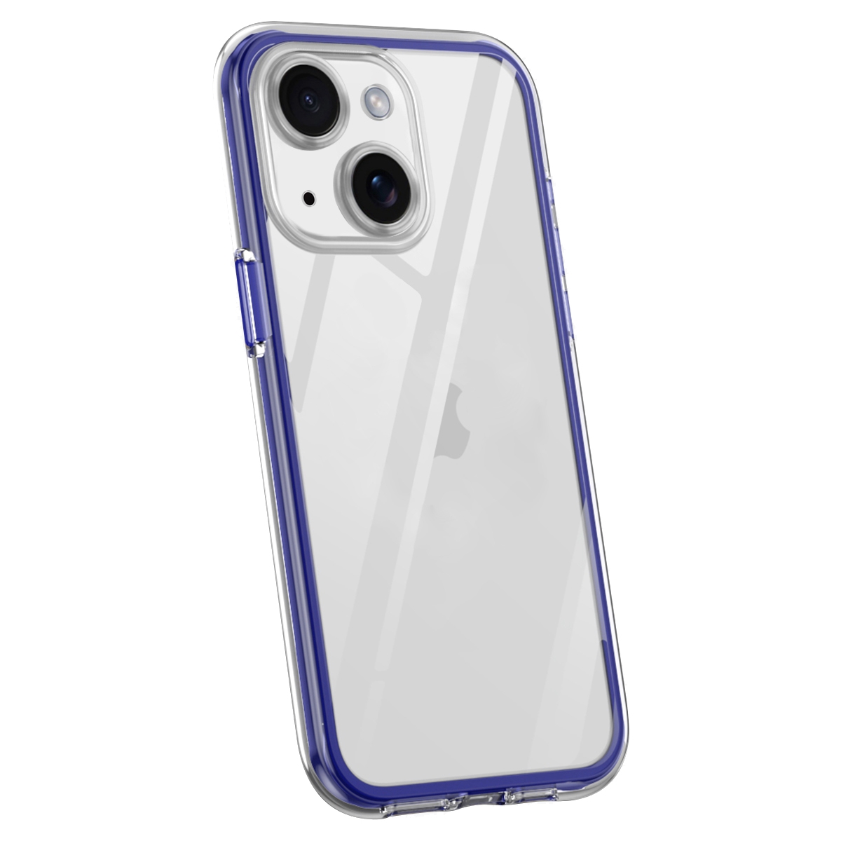 For iPhone 13 Vacuum Airbag Y1 Series Transparent Shockproof Phone Case(Navy Blue) - Shopkiz.com