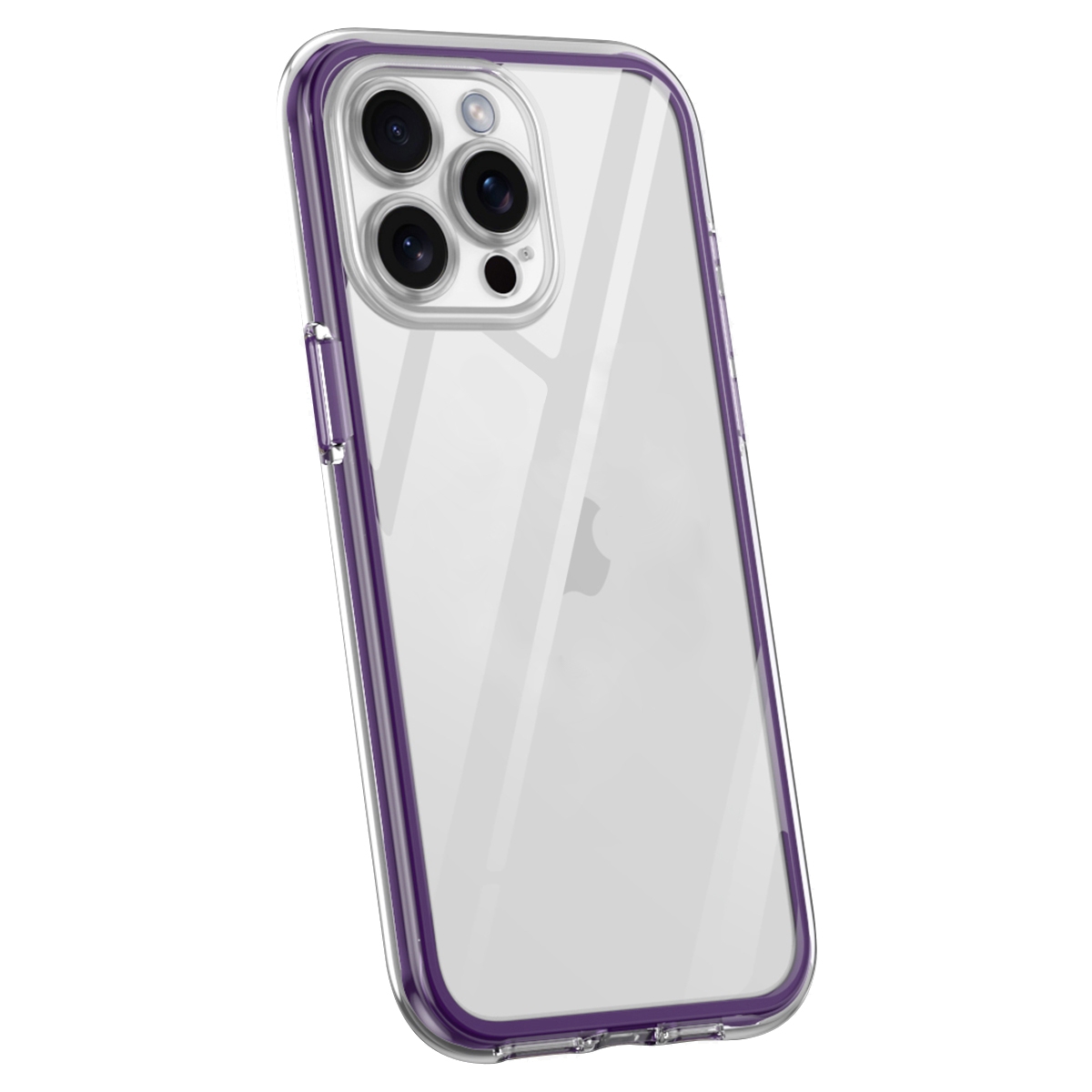 For iPhone 12 Pro Max Vacuum Airbag Y1 Series Transparent Shockproof Phone Case(Dark Purple) - Shopkiz.com