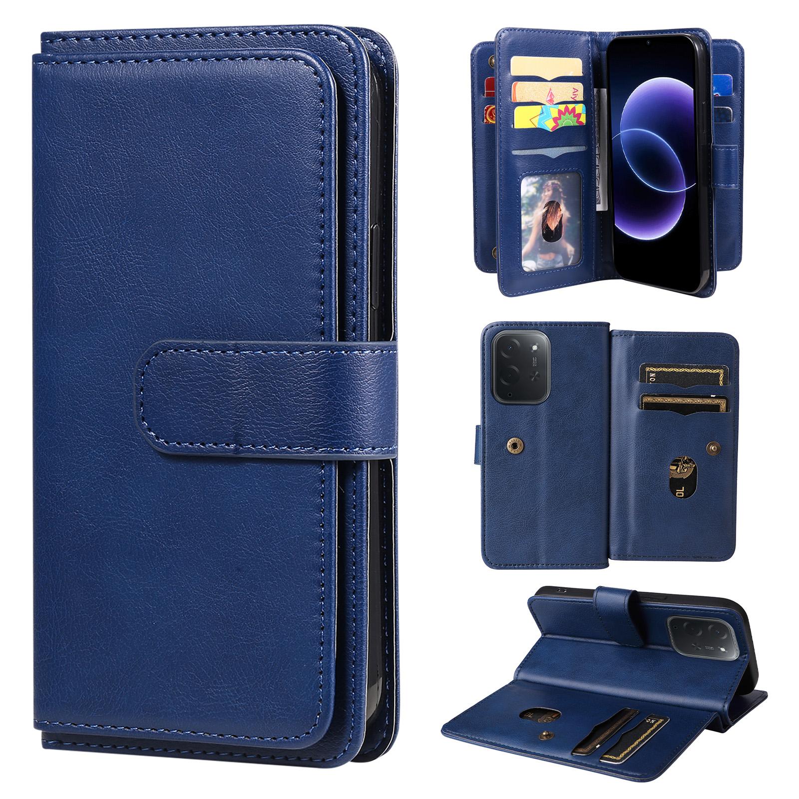 For Xiaomi Poco C95 Pro Multi-Function Wallet 10 Card Slots Leather Phone Case(Dark Blue) - Shopkiz.com