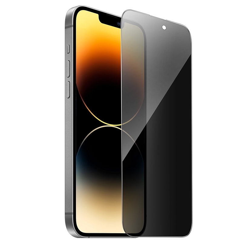 For iPhone 16 Plus / 15 Plus hoco A34 Plus 9D Large Arc Dustproof Diamond Anti-spy Tempered Film - Shopkiz.com