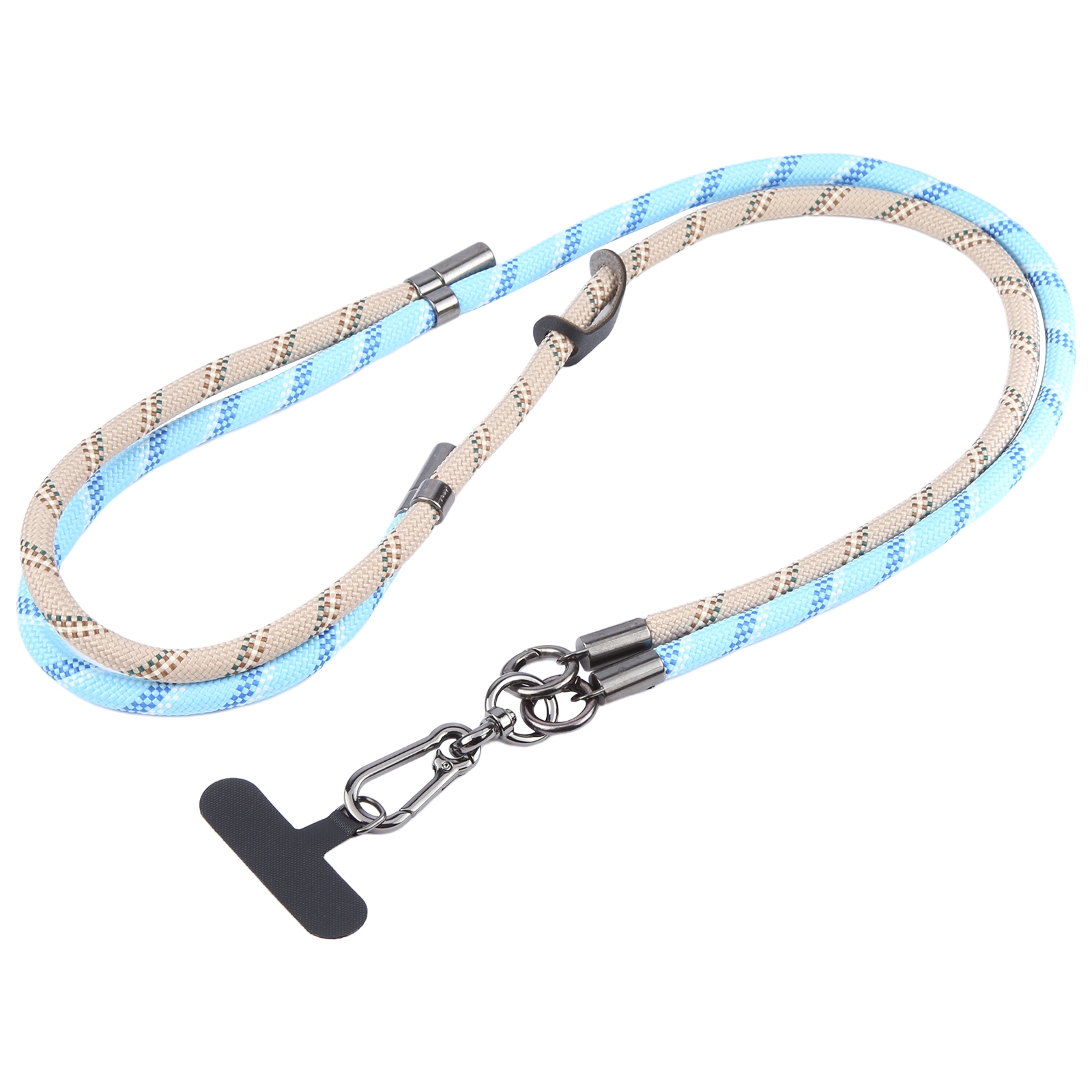 Color Match Adjustable Mobile Phone Anti-lost Long Lanyard(Blue Khaki) - Shopkiz.com