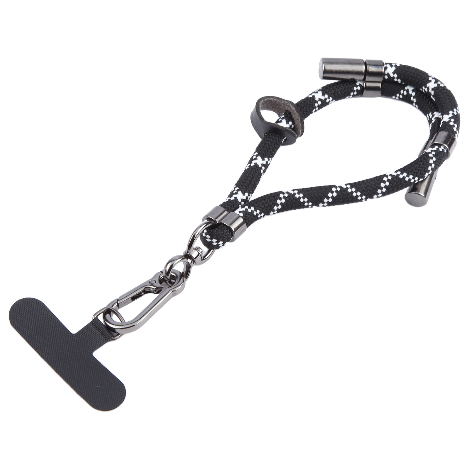 8mm Adjustable Mobile Phone Anti-lost Short Lanyard(Black White Wave) - Shopkiz.com