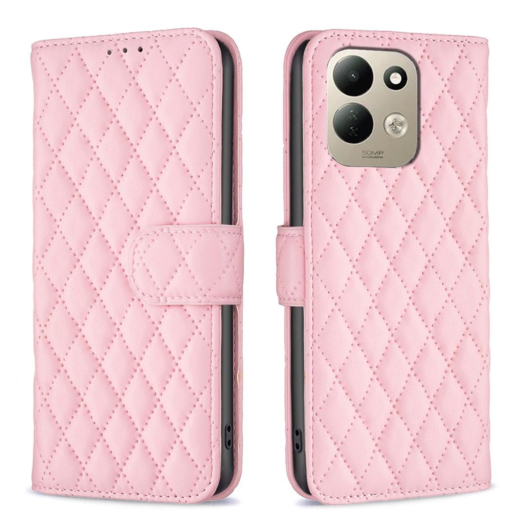For Redmi 17 4G / 5G Global 170mm Diamond Lattice Wallet Flip Leather Phone Case(Pink) - Shopkiz.com