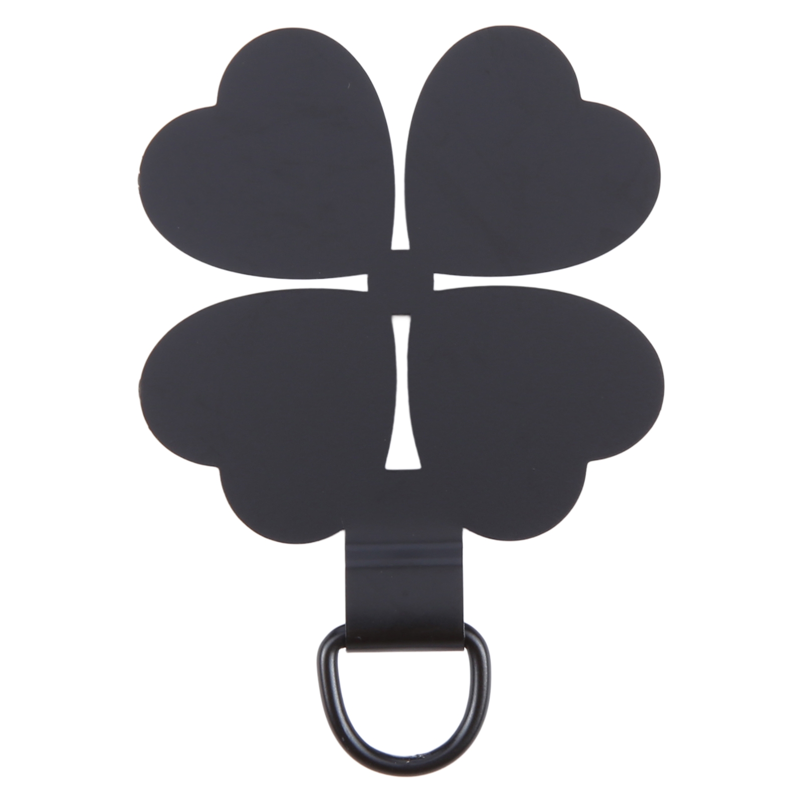 Four-leaf Metal Mobile Phone Lanyard Fixing Gasket(Black) - Shopkiz.com
