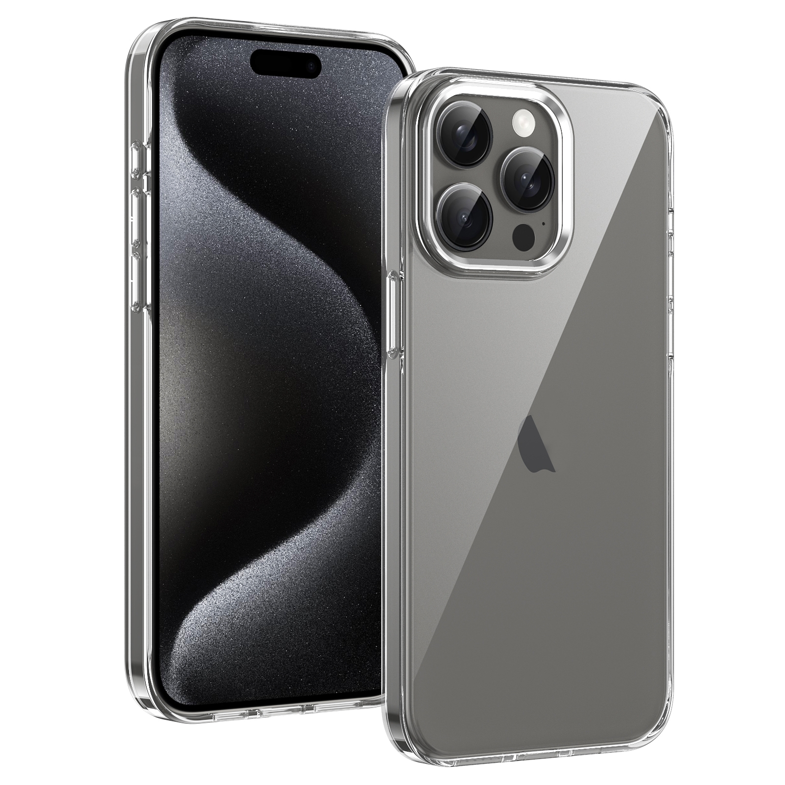 For iPhone 13 Pro Ice Feel HD Transparent PC Full Coverage Phone Case(Silver) - Shopkiz.com