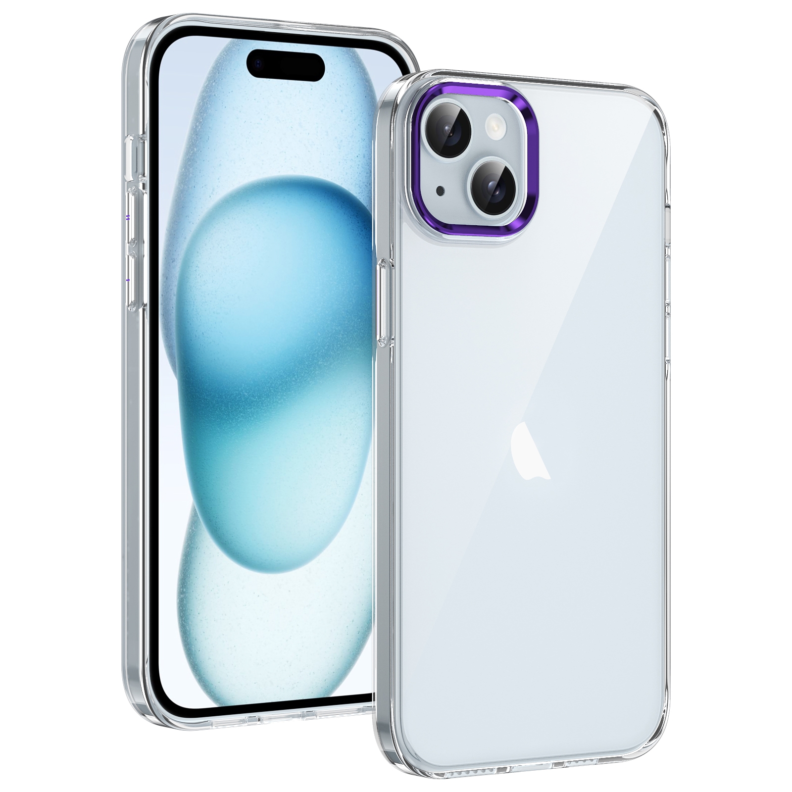 For iPhone 13 Ice Feel HD Transparent PC Full Coverage Phone Case(Purple) - Shopkiz.com