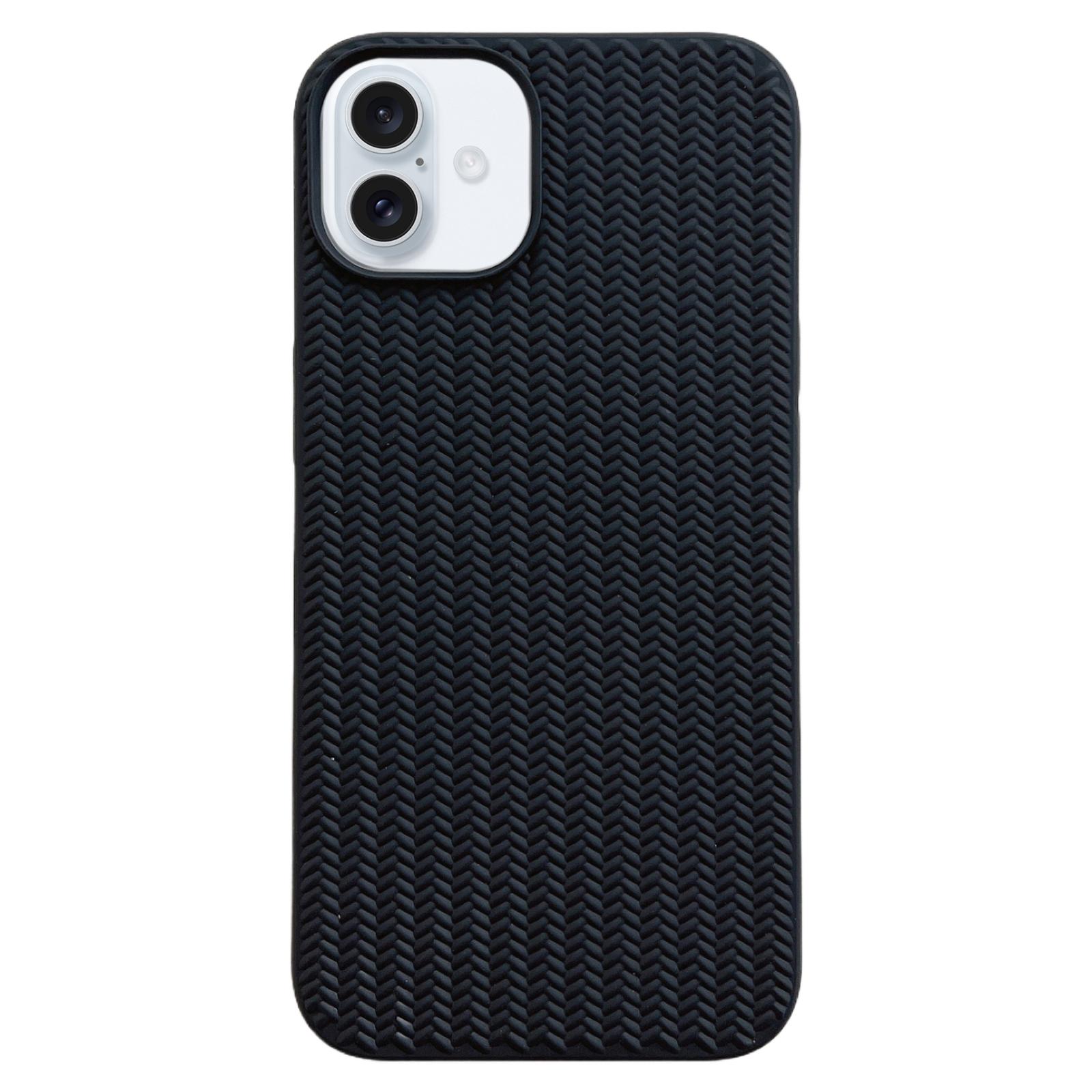 For iPhone 17 Weave Texture TPU Phone Case(Black) - Shopkiz.com
