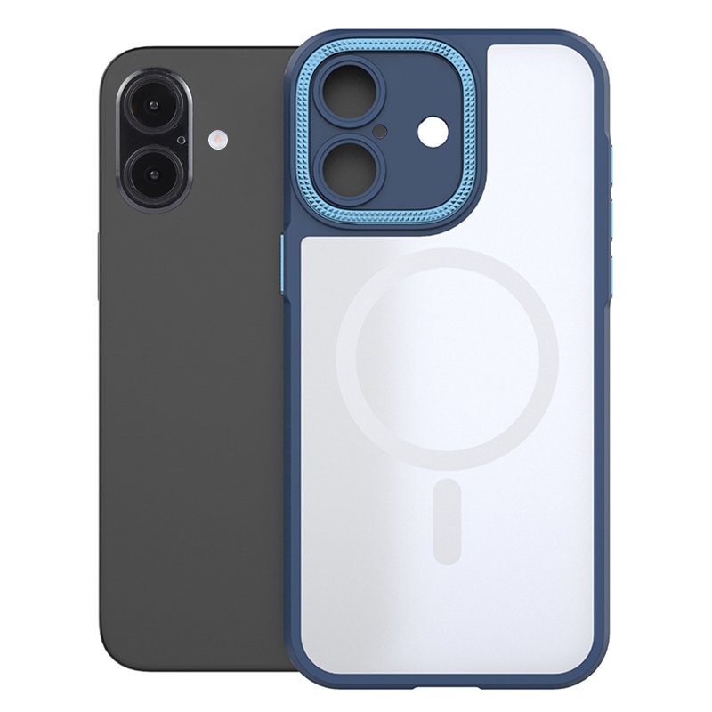 For iPhone 16 Bodyguard MagSafe Magnetic Phone Case(Blue) - Shopkiz.com