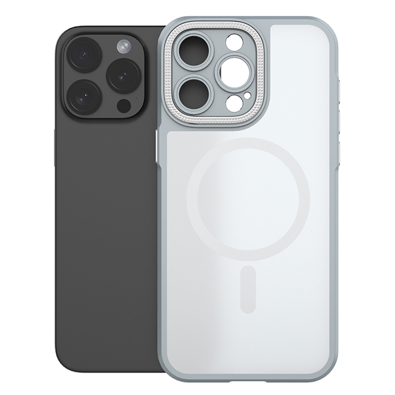 For iPhone 14 Pro Bodyguard MagSafe Magnetic Phone Case(Grey) - Shopkiz.com