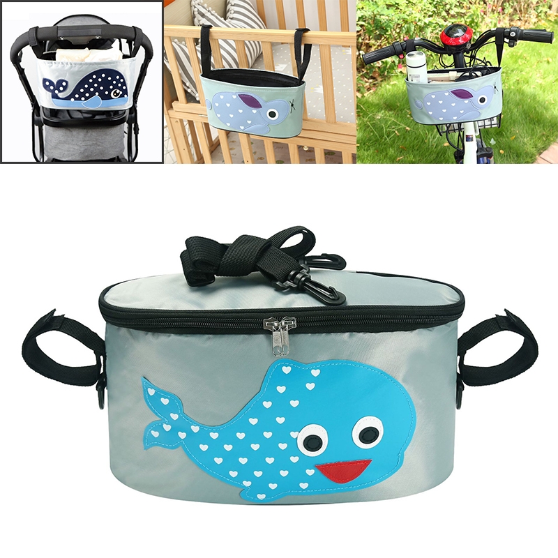 Car Baby Storage Bag Electromobile Bicycle Cart Storage Bag Hanging Bag with Cover(SKU-08-Dolphin) - Shopkiz.com