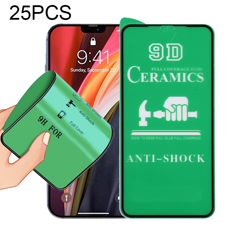 For iPhone 12 Pro Max 25pcs 9D Full Screen Full Glue Ceramic Film - Shopkiz.com