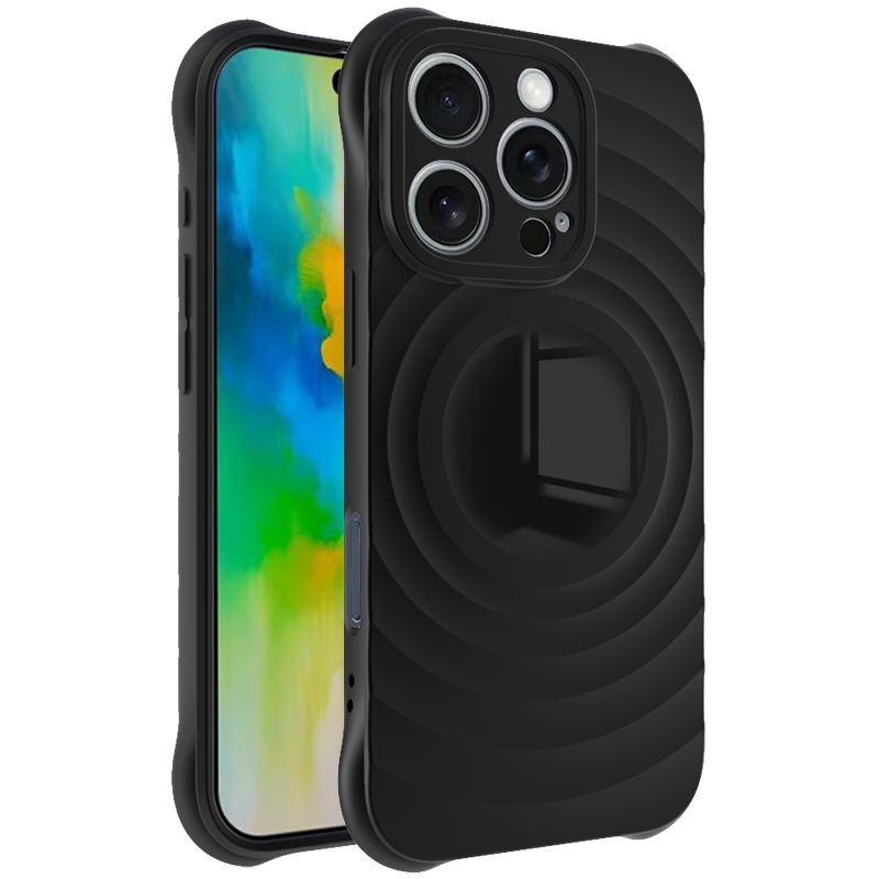 For iPhone 16 Pro IMAK UC-6 Series Manbo Frosting Soft Phone Case(Black) - Shopkiz.com
