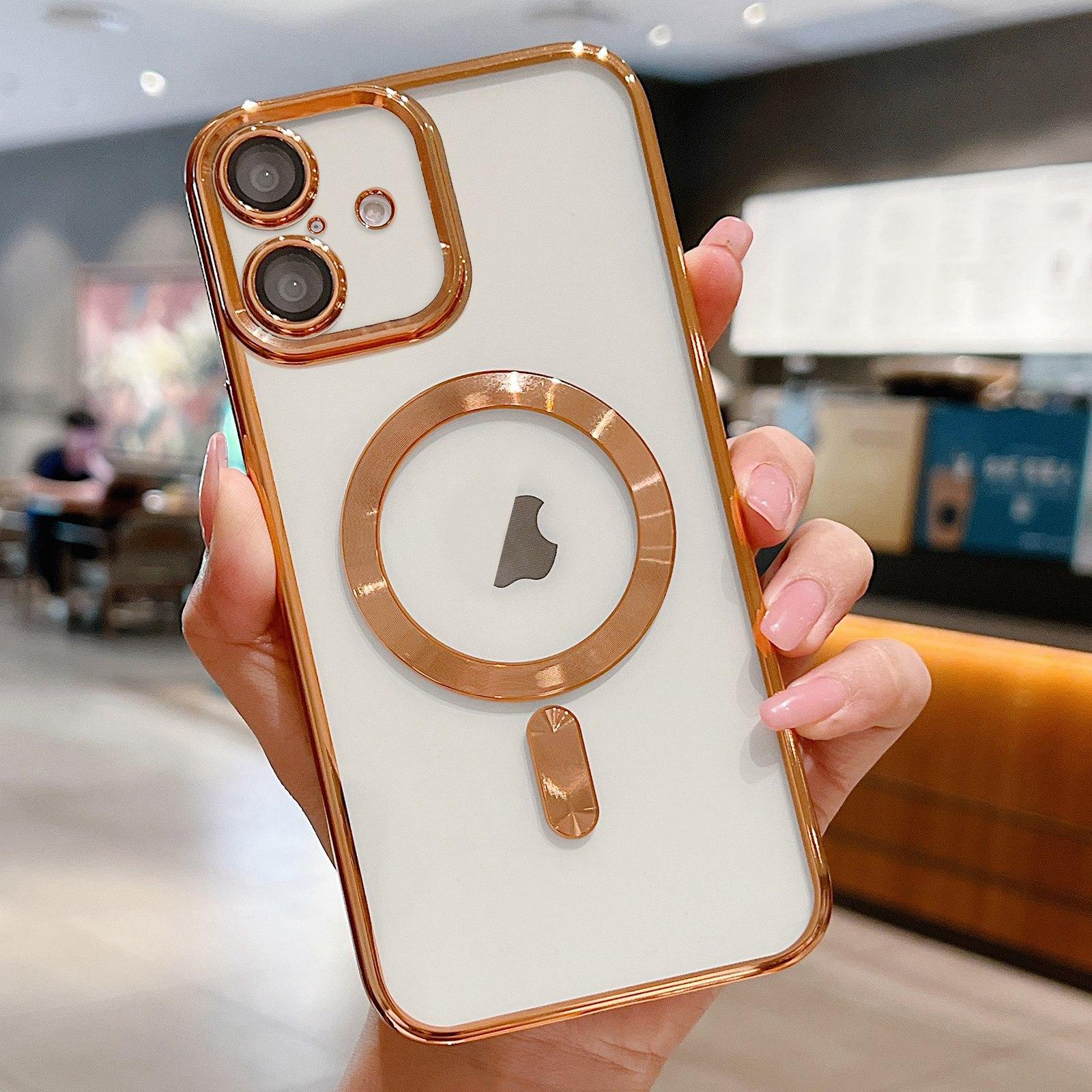 For iPhone 17 Electroplating MagSafe Phone Case(Gold) - Shopkiz.com