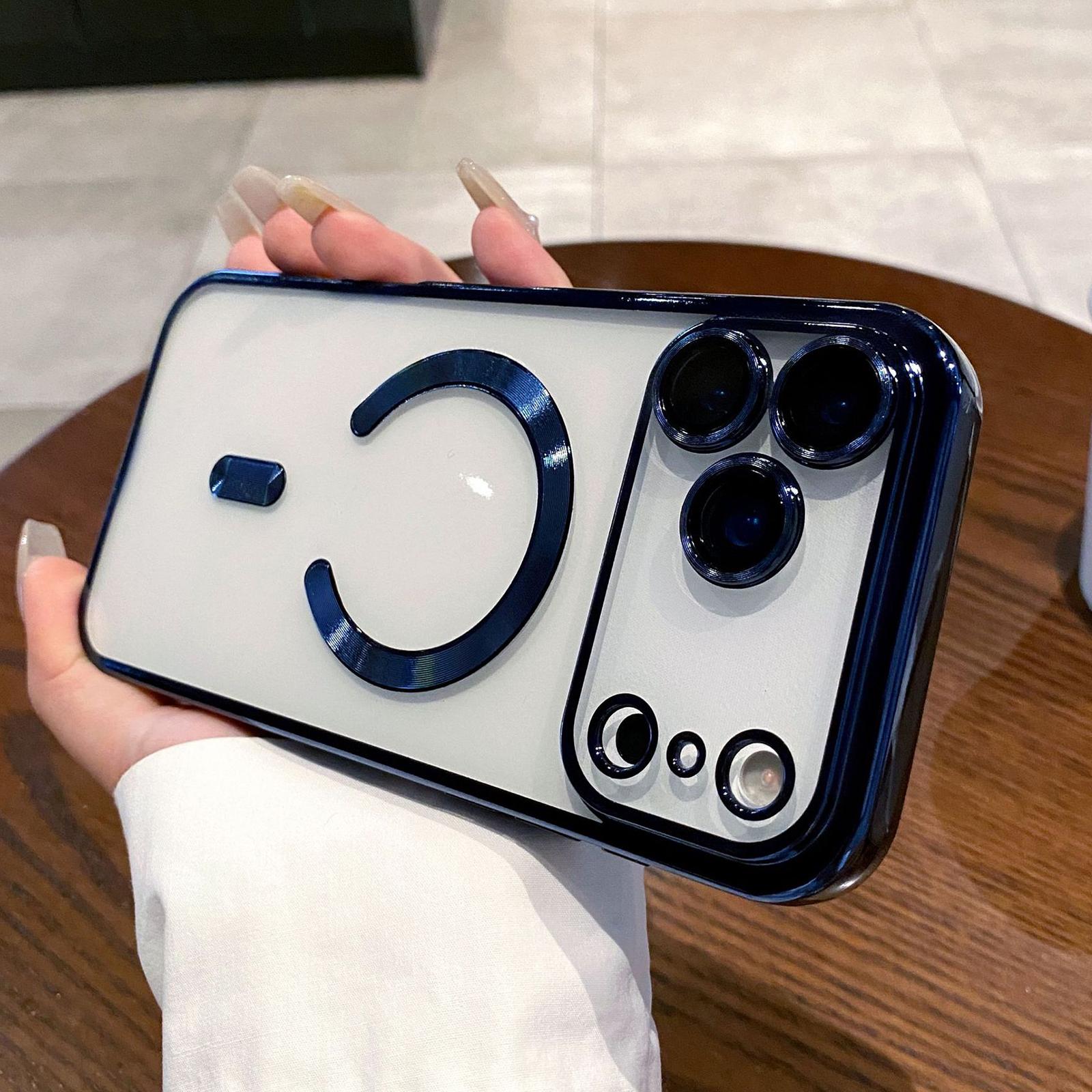 For iPhone 17 Pro Electroplating MagSafe Phone Case(Dark Blue) - Shopkiz.com