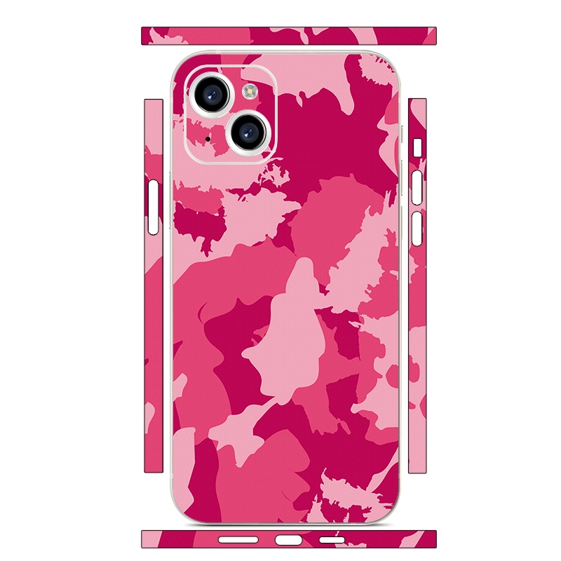For iPhone 14 All-inclusive PET Phone Decal Adhesive Sticker(Rose Pink) - Shopkiz.com