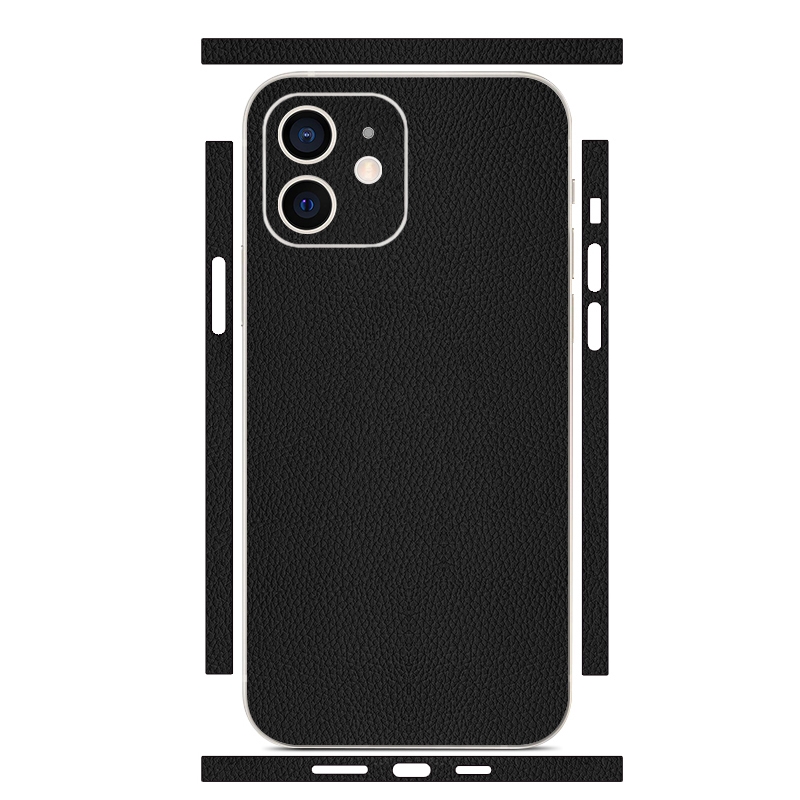 For iPhone 12 All-inclusive PET Phone Decal Adhesive Sticker(Black) - Shopkiz.com