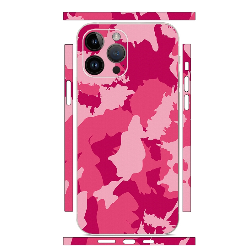 For iPhone 12 Pro Max All-inclusive PET Phone Decal Adhesive Sticker(Rose Pink) - Shopkiz.com