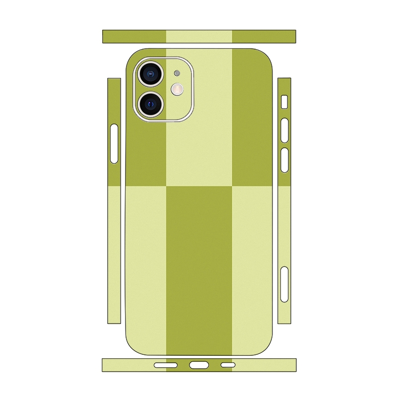 For iPhone 12 mini Color Matching All-inclusive PET Phone Decal Adhesive Sticker(Dark Light Green) - Shopkiz.com