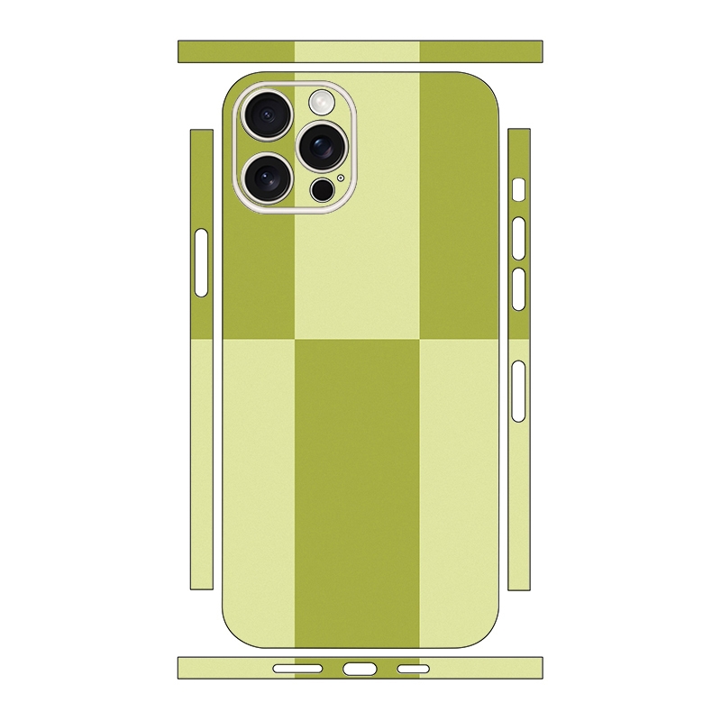 For iPhone 14 Pro Color Matching All-inclusive PET Phone Decal Adhesive Sticker(Dark Light Green) - Shopkiz.com