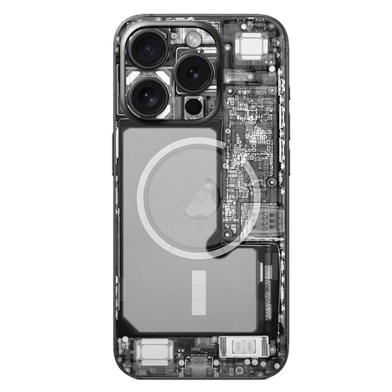 For iPhone 12 Pro Max All-inclusive PET Phone Decal Adhesive Sticker(Circuit Black) - Shopkiz.com