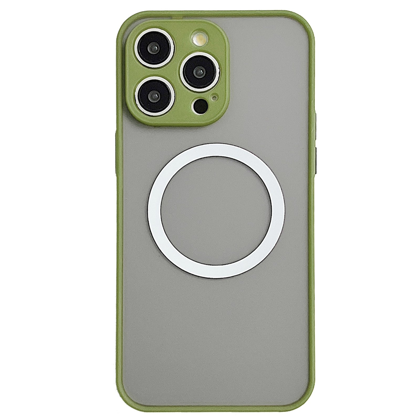 For iPhone 16 Pro Hawkeye Skin Feel MagSafe Phone Case(Army Green) - Shopkiz.com