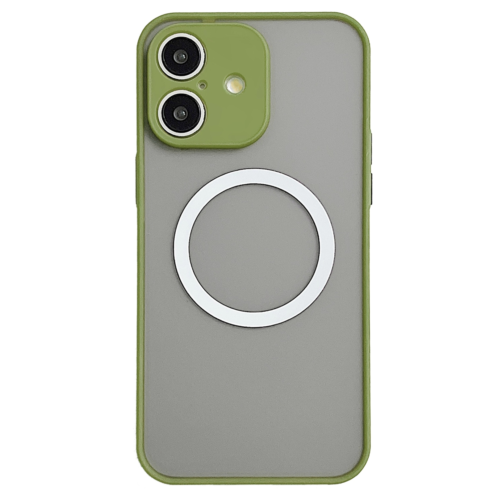 For iPhone 16 Hawkeye Skin Feel MagSafe Phone Case(Army Green) - Shopkiz.com